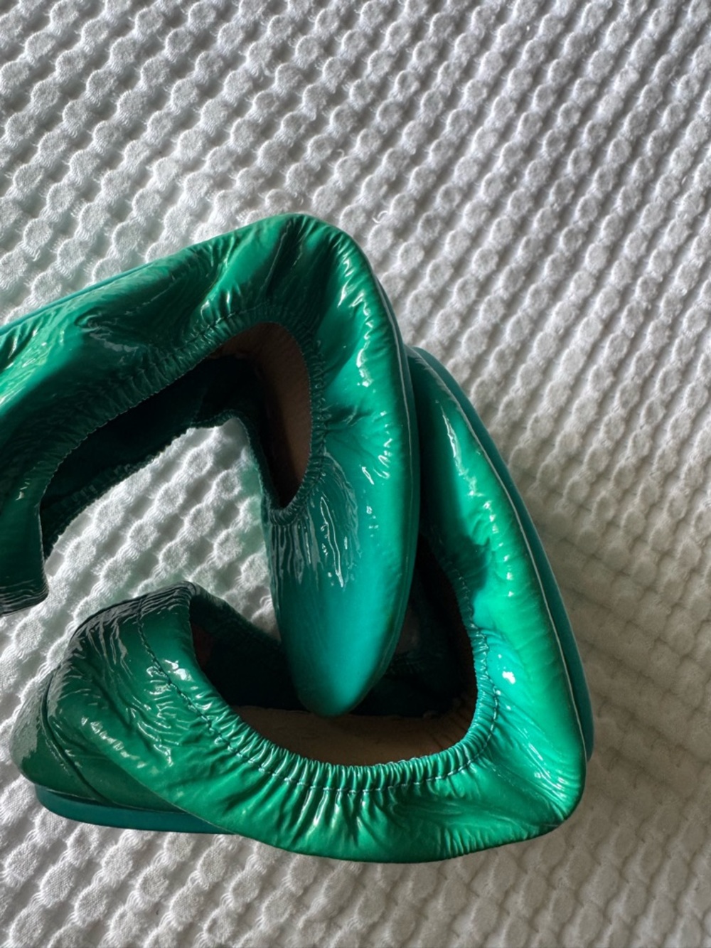 Tieks Teal Foldable Ballet Flats - Picture 10 of 12